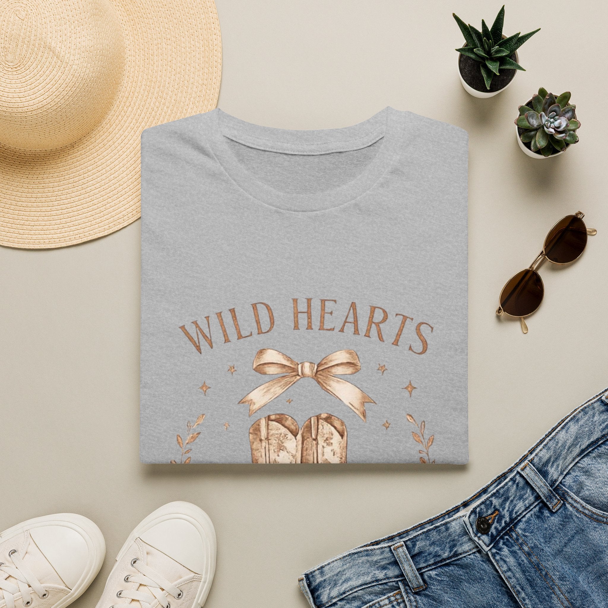 Wild Hearts Cowboy Boots Graphic T-Shirt