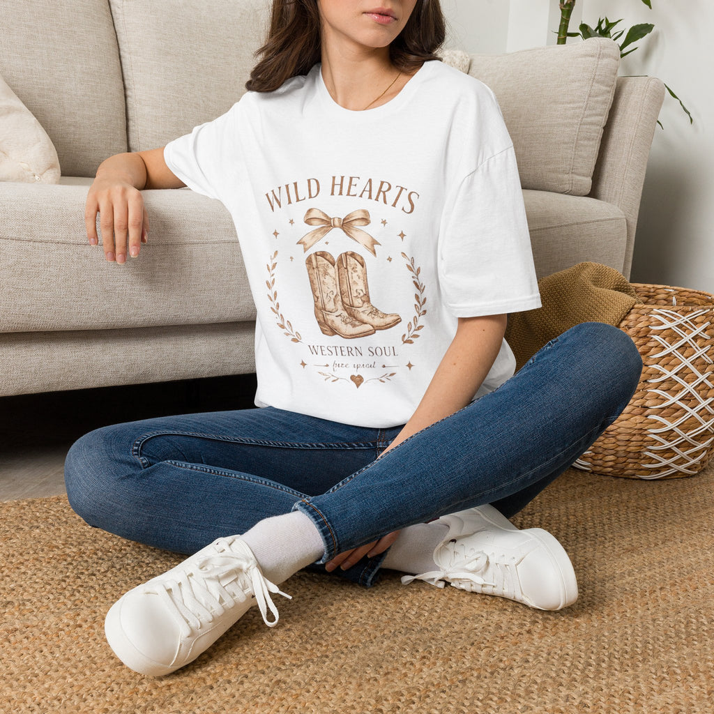 Wild Hearts Cowboy Boots Graphic T-Shirt