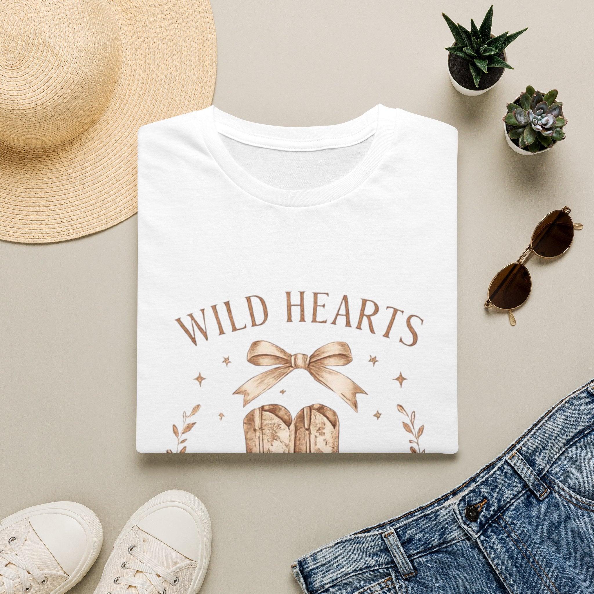 Wild Hearts Cowboy Boots Graphic T-Shirt