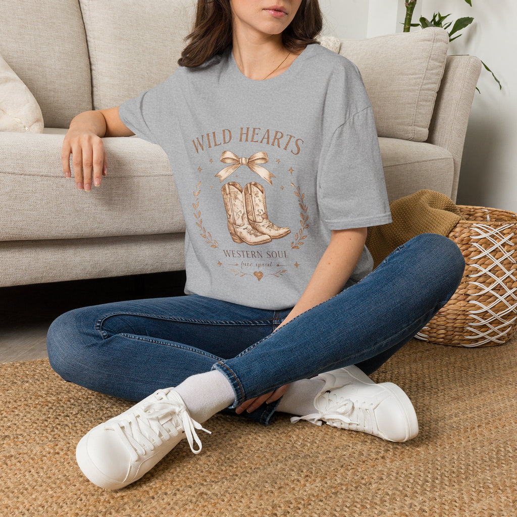 Wild Hearts Cowboy Boots Graphic T-Shirt
