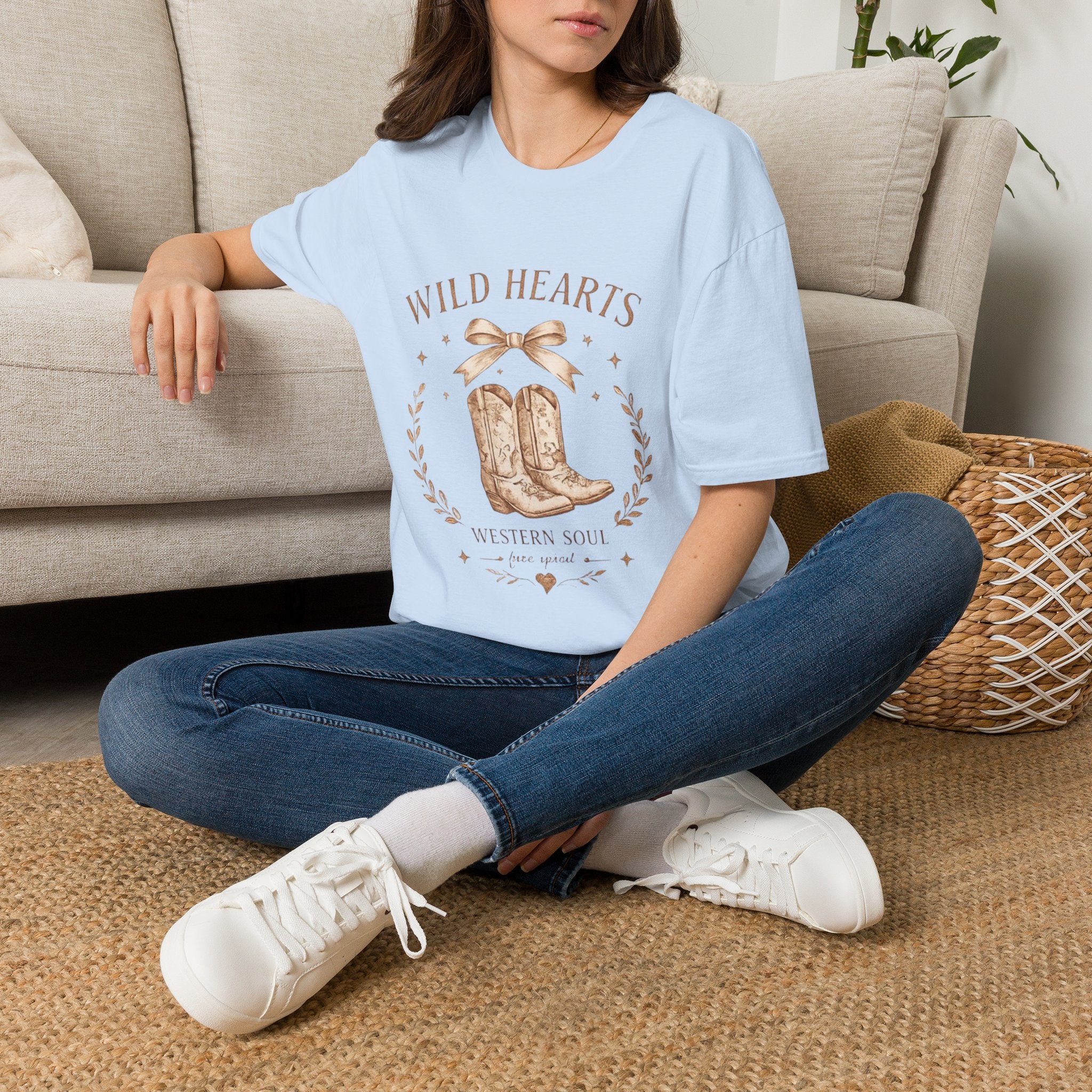 Wild Hearts Cowboy Boots Graphic T-Shirt
