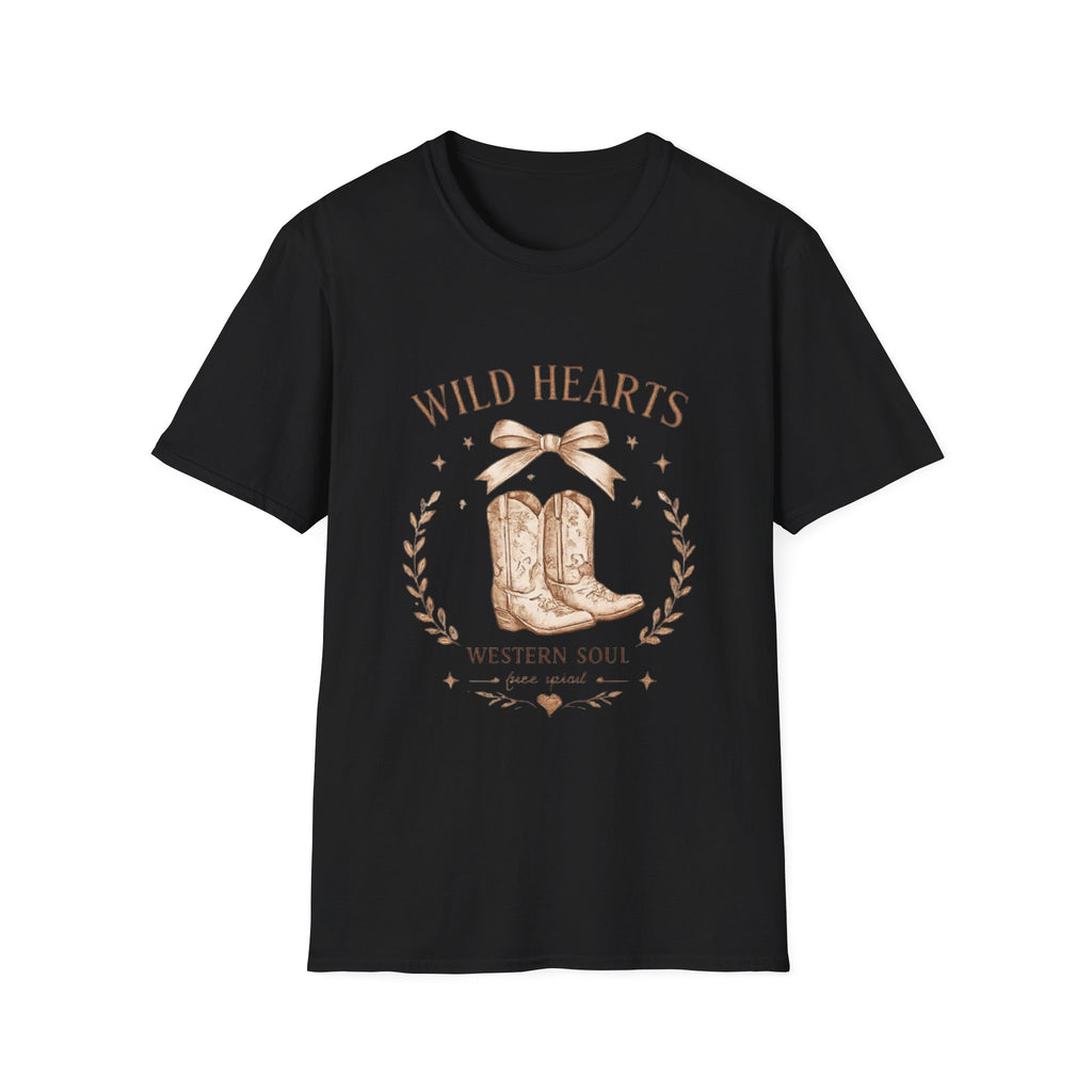 Wild Hearts Cowboy Boots Graphic T-Shirt